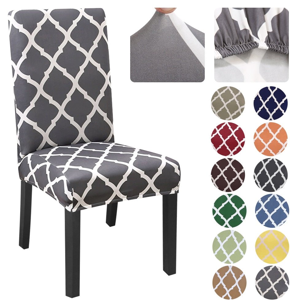 Spandex Chair Covers Printed Stretch Elastic Universal Chair Cover Slipcovers Fitting Chair Protective Covers | Decor Gifts and More