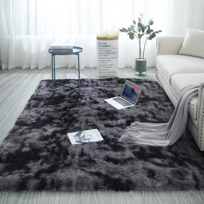 Long hair tie-dyed gradient carpet living room bedroom | Decor Gifts and More