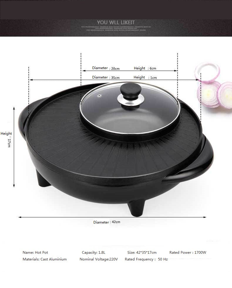 Multifunctional Pot Electric Grill | Decor Gifts and More