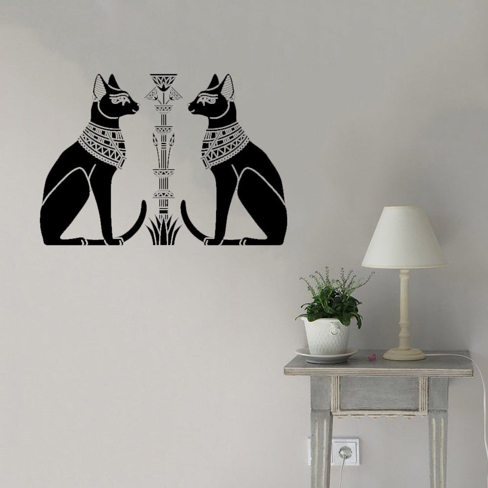 Ancient Egyptian God Egyptian Cat Fence Wall Sticker | Decor Gifts and More