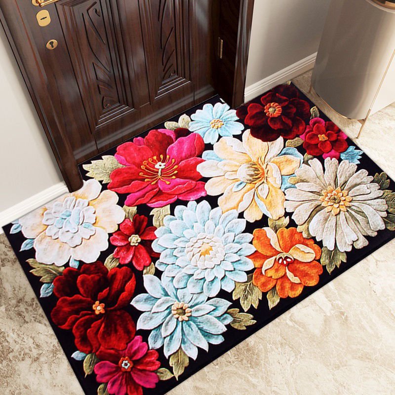 Carpet Floor Mat Dirt Resistant Door Mat Household Door Mat Bedroom Living Room Anti Slip Water Absorbent Mat | Decor Gifts and More