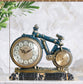 Lisheng European Clock Sitting Room Quiet Retro Clock Creative Desk Clock Decorative Clock Bicycle Ornament Quartz Clock | Decor Gifts and More