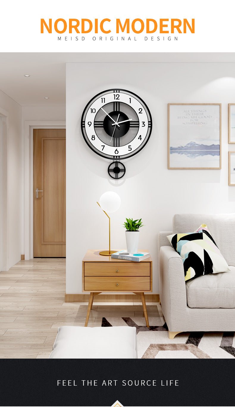 Living Room Creative Wall Clock Atmosphere Silent Household Acrylic Products Wall Watch Bedroom Decoration Wall Stickers Art Wall Clock | Decor Gifts and More