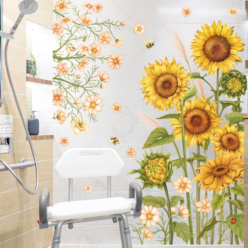 Plant Sunflower Wall Sticker Living Room Bedroom