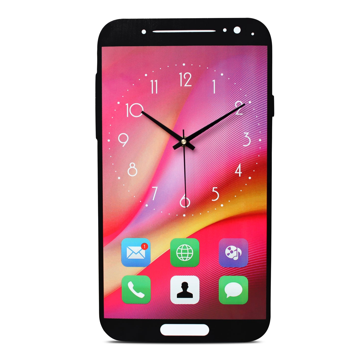 Modern Silent Mobile Phone Quartz Wall Clock