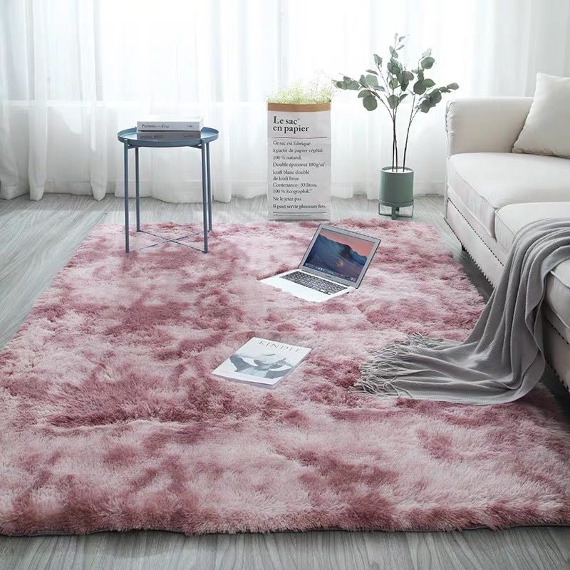 Long hair tie-dyed gradient carpet living room bedroom | Decor Gifts and More