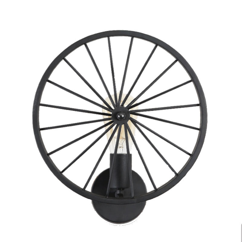 American Retro Industrial Style Wall Lamp Wrought Iron Wheel Wall Lamp | Decor Gifts and More