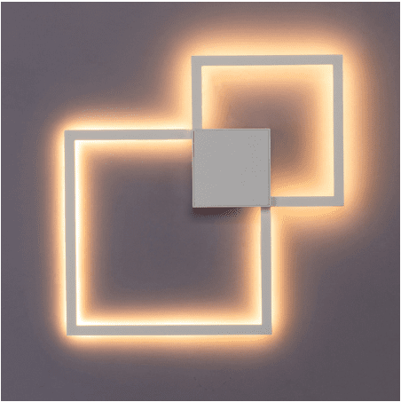 Simple geometric line LED shape wall light