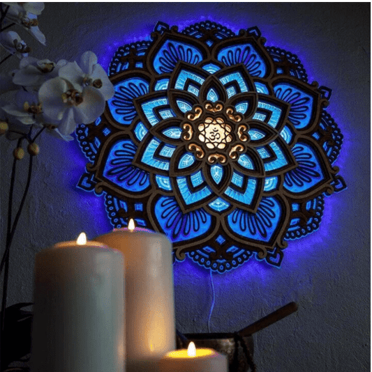 Mandala Yoga Room Night Light LED Mandala | Decor Gifts and More