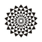 Geometric illusion lotus art wall sticker