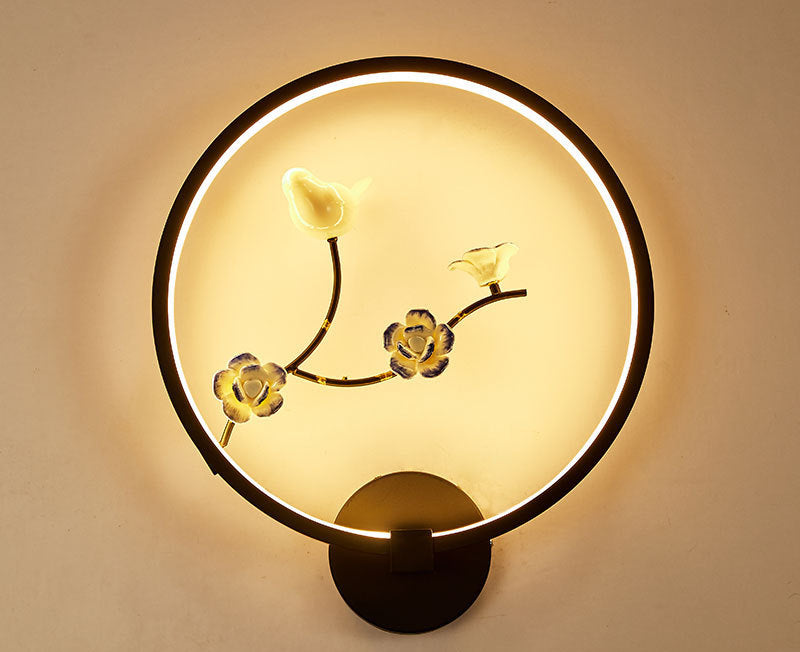 Simple Chinese Style Mural LED Wall Lamp New Chinese Style Living Room Bedroom Bedside | Decor Gifts and More