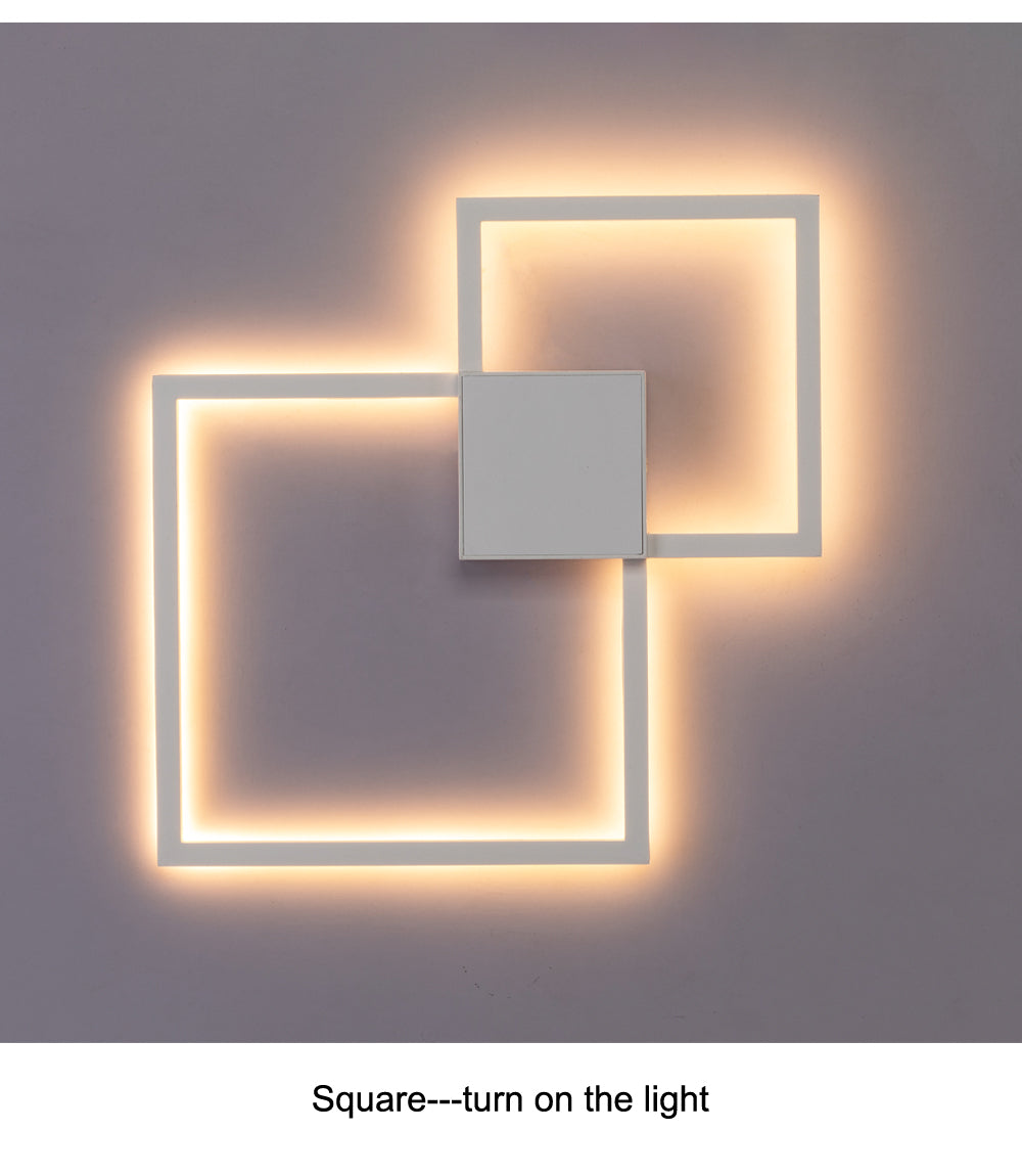 Simple geometric line LED shape wall light | Decor Gifts and More