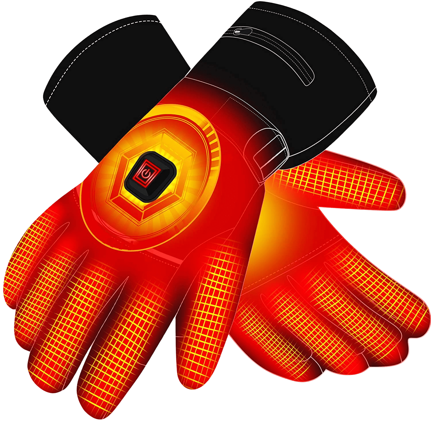 Unisex Rechargeable Electric Warm Heated Gloves Battery Powered Heat Thermal Insulated Gloves - Home Decor Gifts and More