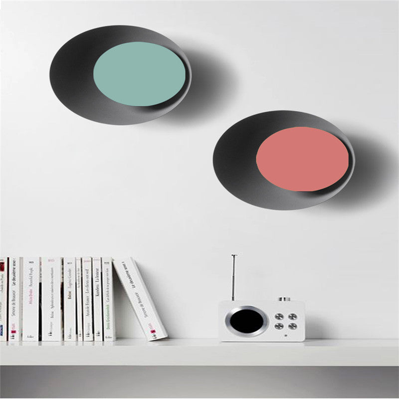 Colorful round Macaron eclipse wall lamp | Decor Gifts and More