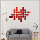 Rectangle Combination Crystal Stereo Mirror Wall Sticker Set