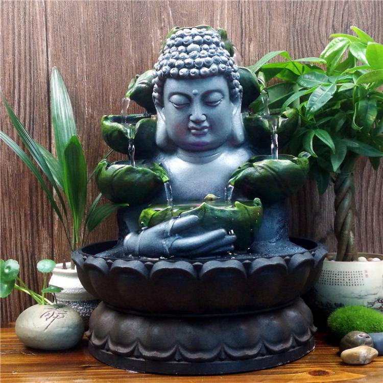 Buddah Flowing Waterfall LED Fountain | Decor Gifts and More