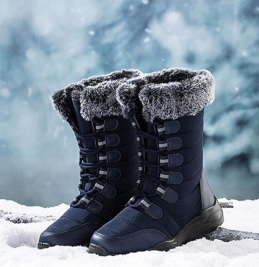 Winter Snow Boots Lace-up Platform Boots Fuzzy Shoes Women | Decor Gifts and More