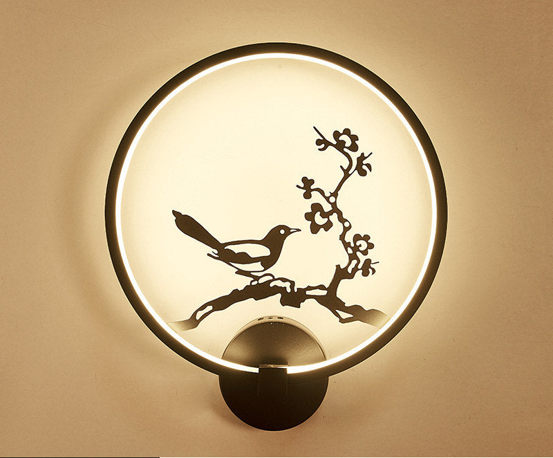 Simple Chinese Style Mural LED Wall Lamp New Chinese Style Living Room Bedroom Bedside | Decor Gifts and More