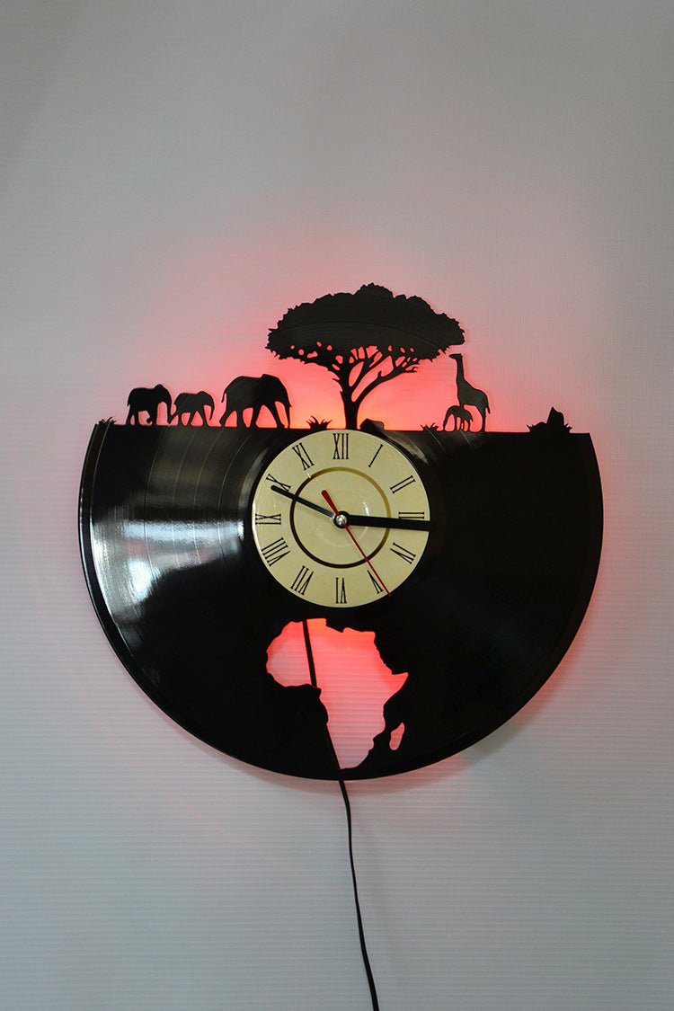 Vinyl Record Light Wall Wall Creative Vinyl Clock Night Light | Decor Gifts and More