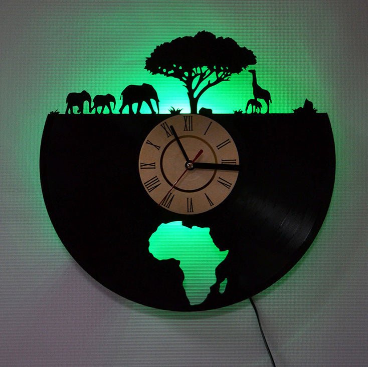 Vinyl Record Light Wall Wall Creative Vinyl Clock Night Light | Decor Gifts and More