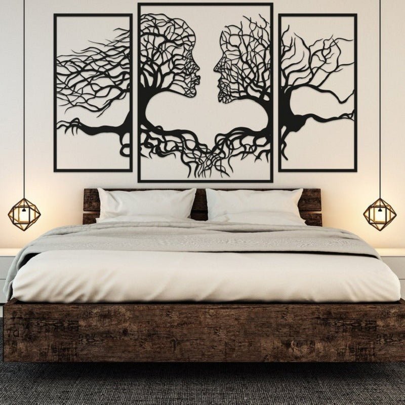 Love Tree Iron Silhouette Decorative Painting Wall Sticker