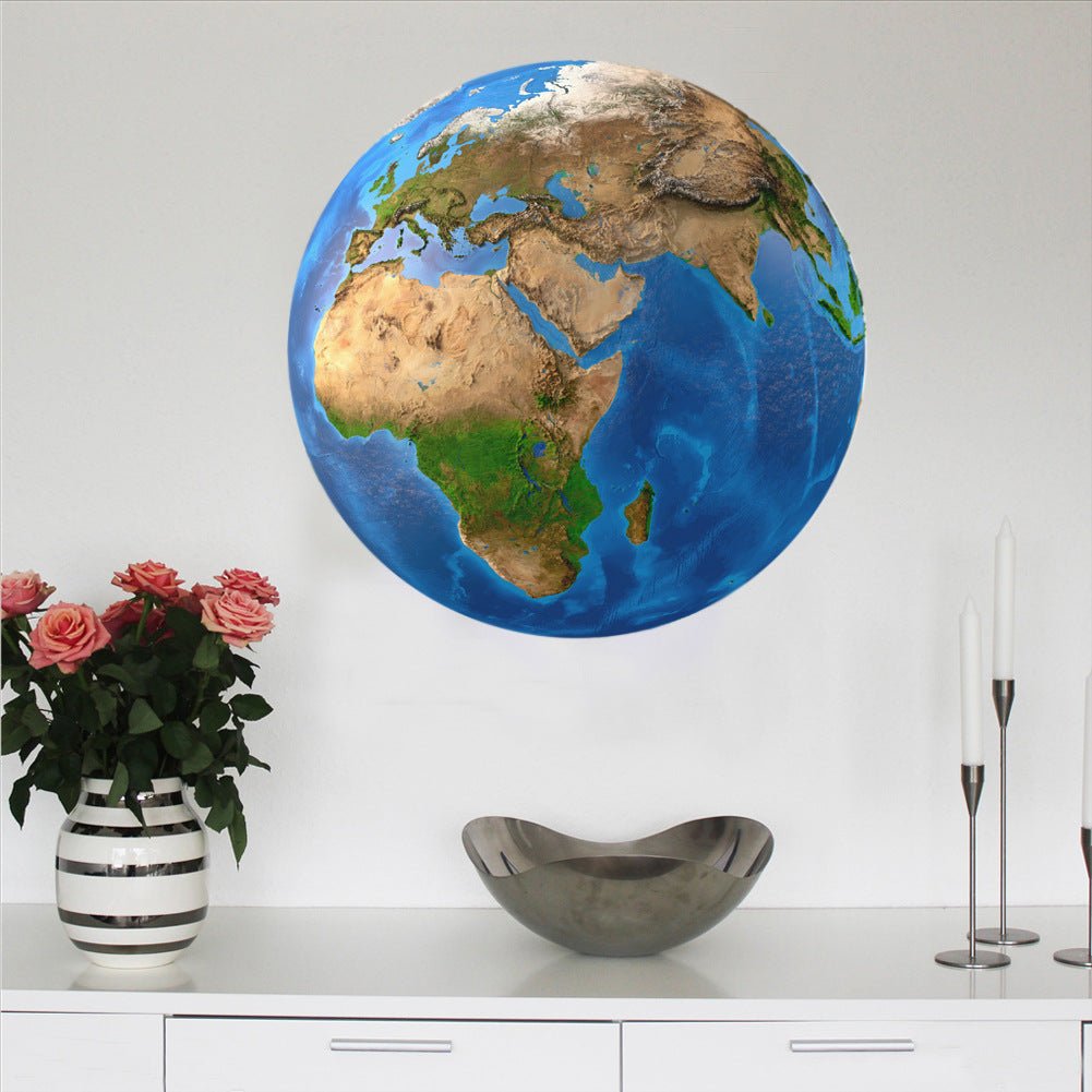 Luminous Wall Stickers 3d 3d Carved Moon Earth Glow Sticker Decorative Stickers